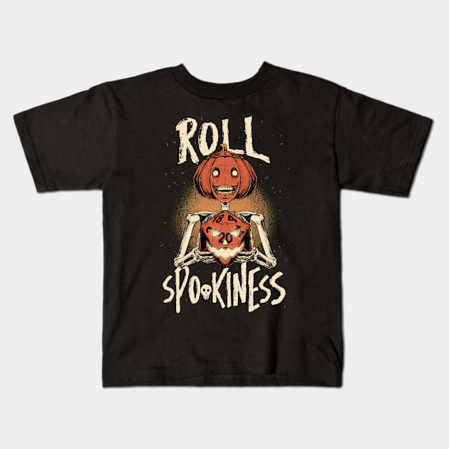 RPG Halloween - Roll Spookiness Kids T-Shirt by The Inked Smith